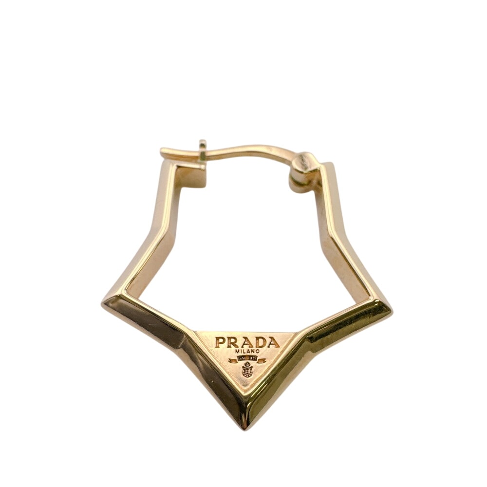 プラダ PRADA ピアス フープピアス ゴールド