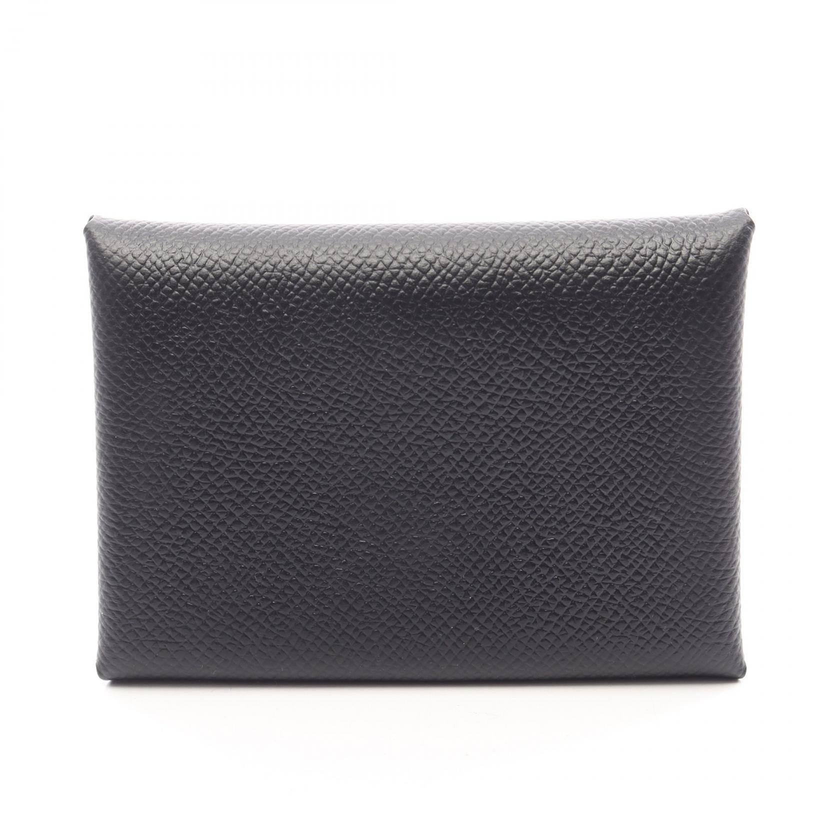エルメス HERMES カルヴィデュオ コインケース 財布 ヴォーエプソン ヴォーエプソン W刻印(2024年製造) レディース ブラック系 【中古】