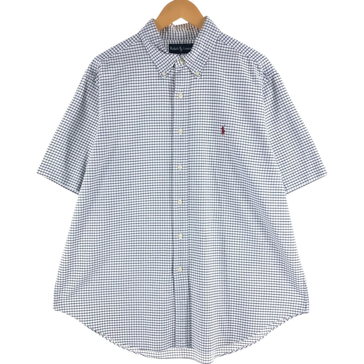 古着 ラルフローレン Ralph Lauren 半袖 ボタンダウン チェックシャツ メンズXL相当/eaa564009