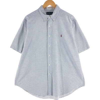古着 ラルフローレン Ralph Lauren 半袖 ボタンダウン チェックシャツ メンズXL相当/eaa564009