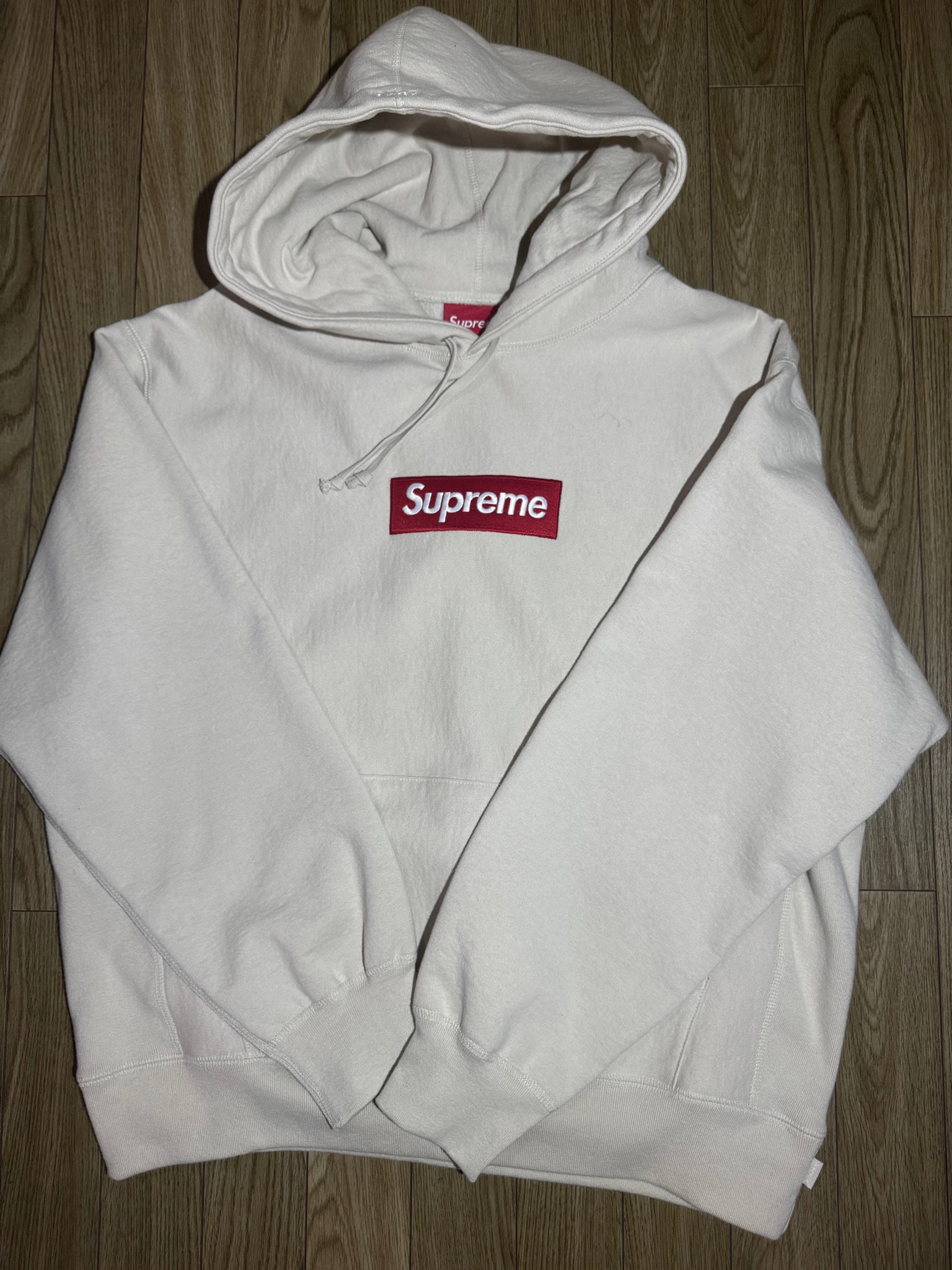 Supreme Box Logo Hooded Sweatshirt "Stone" (24FW)