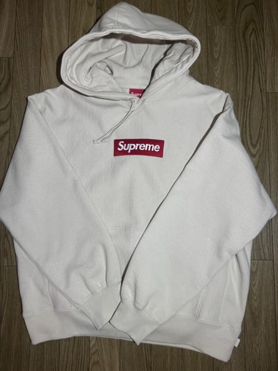 Supreme Box Logo Hooded Sweatshirt "Stone" (24FW)