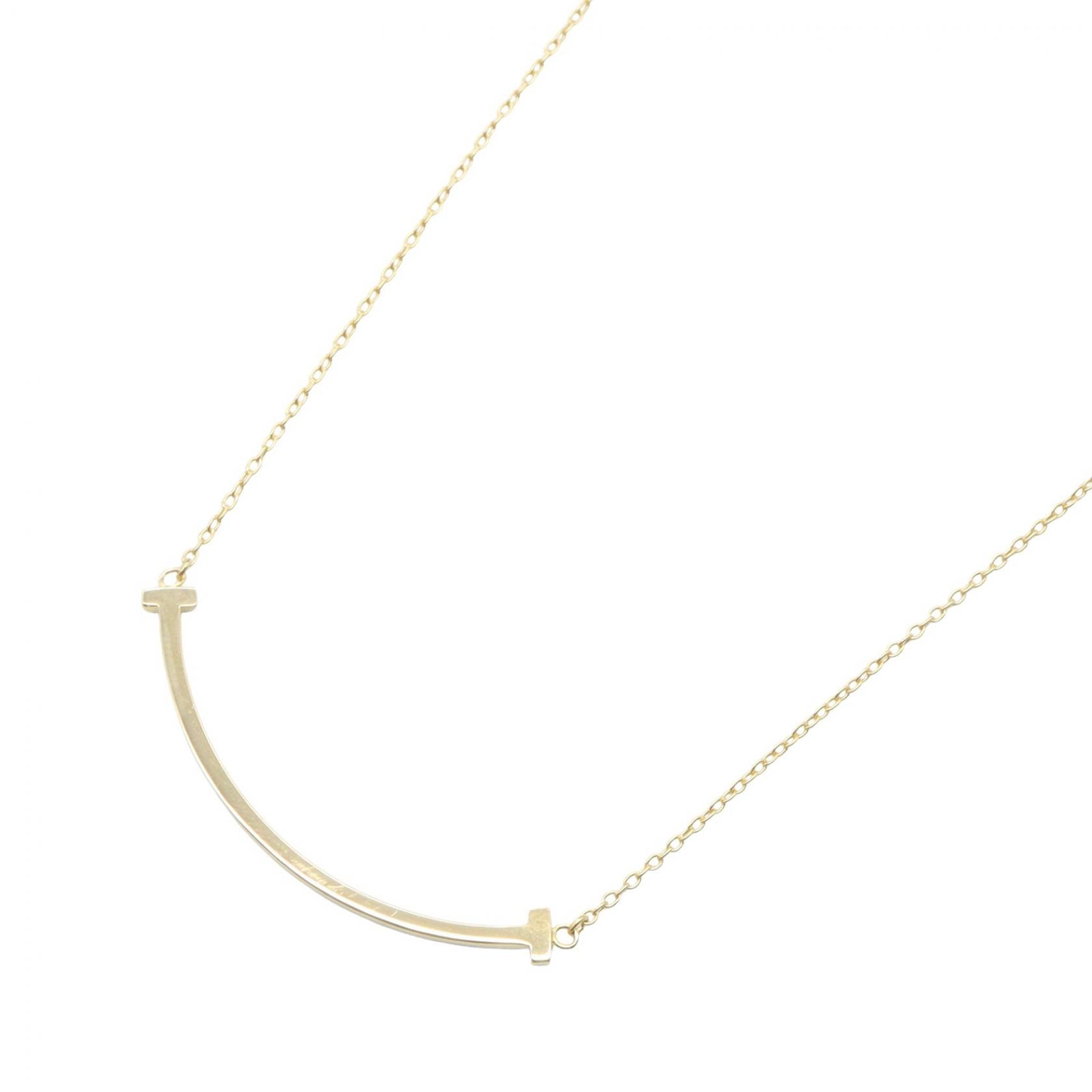 ティファニー TIFFANY&CO Tスマイル スモール ネックレス ネックレス ジュエリー K18(イエローゴールド) レディース ゴールド系 【中古】