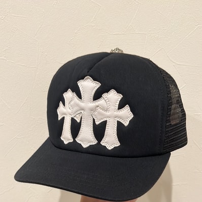 Chrome Hearts Cemetery Cross Mesh Cap "Black/White"