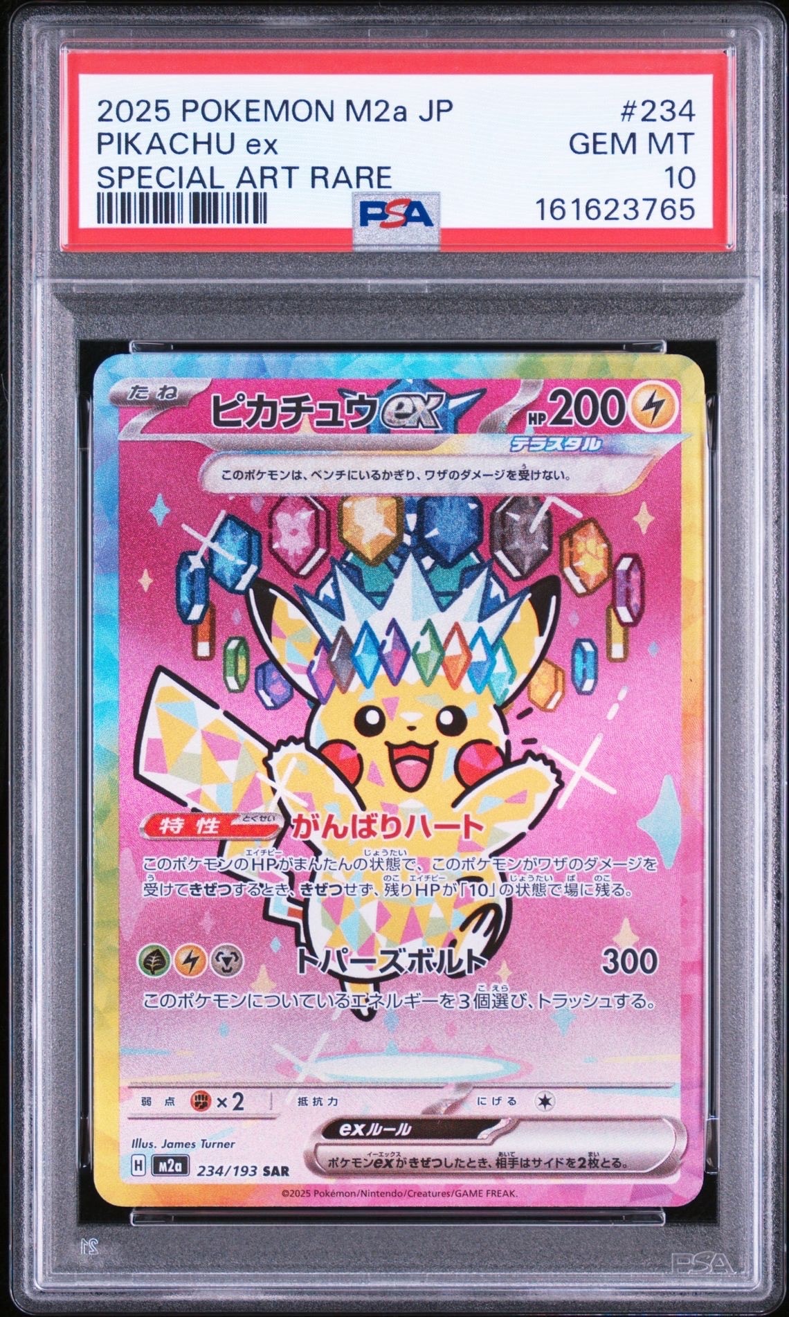 PSA10】メガユキメノコex MA :中国語箔押しエラー [M2a 224/193](ハイ