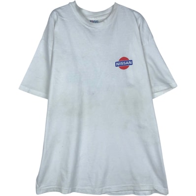 古着 80年代 ヘインズ Hanes BEEFY-T 青タグ NISSAN 日産 アドバタイジングTシャツ USA製 メンズXL相当 ヴィンテージ/eaa645815
