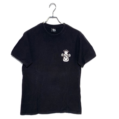 STUSSY Rasta color crown Tee Black