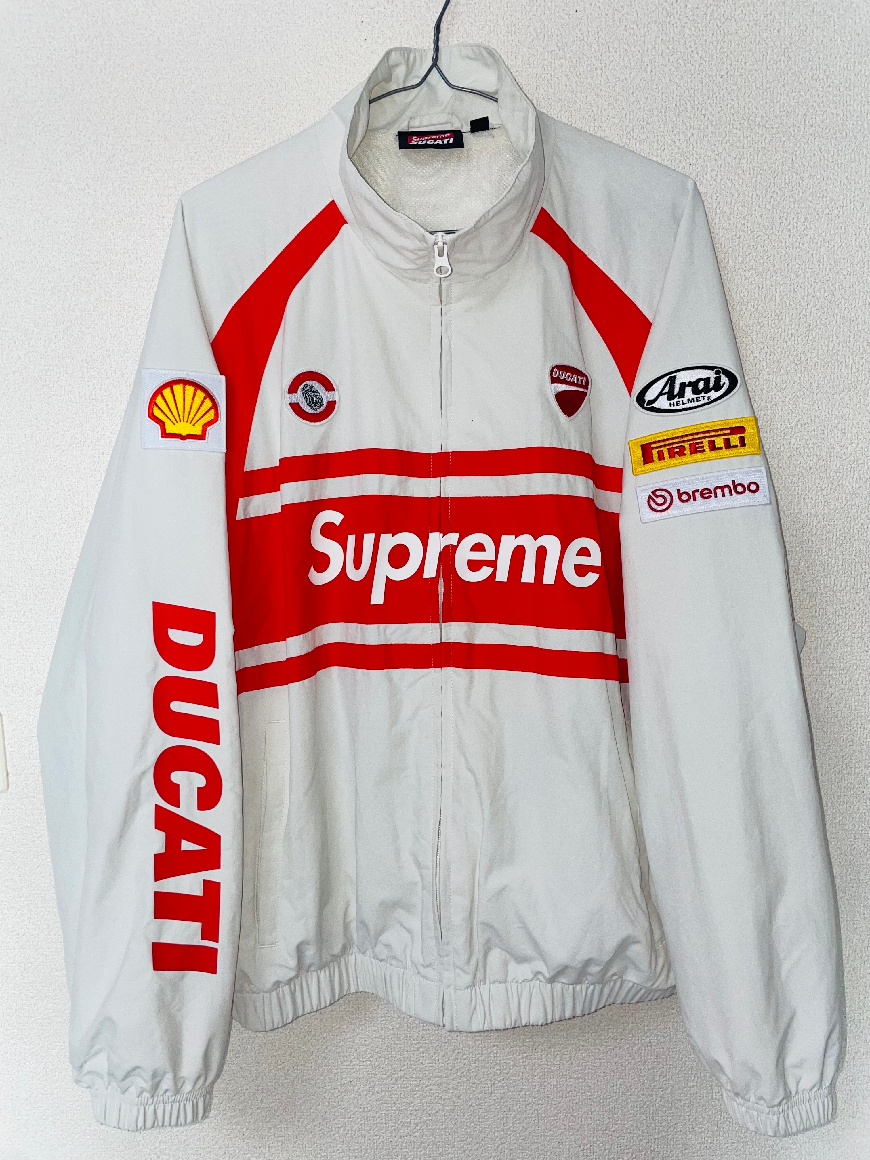 Supreme x Ducati Track Jacket "Light Grey"