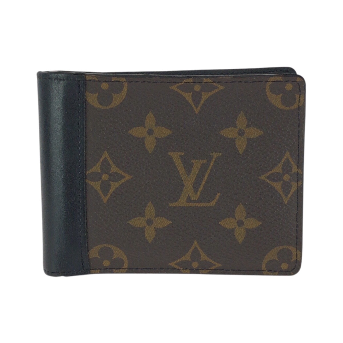 美品 LOUIS VUITTON ルイヴィトン モノグラム ポルトフォイユ ミュルティプル ブラウン ブラック レザー 折財布 コンパクトウォレット 602721 【中古】