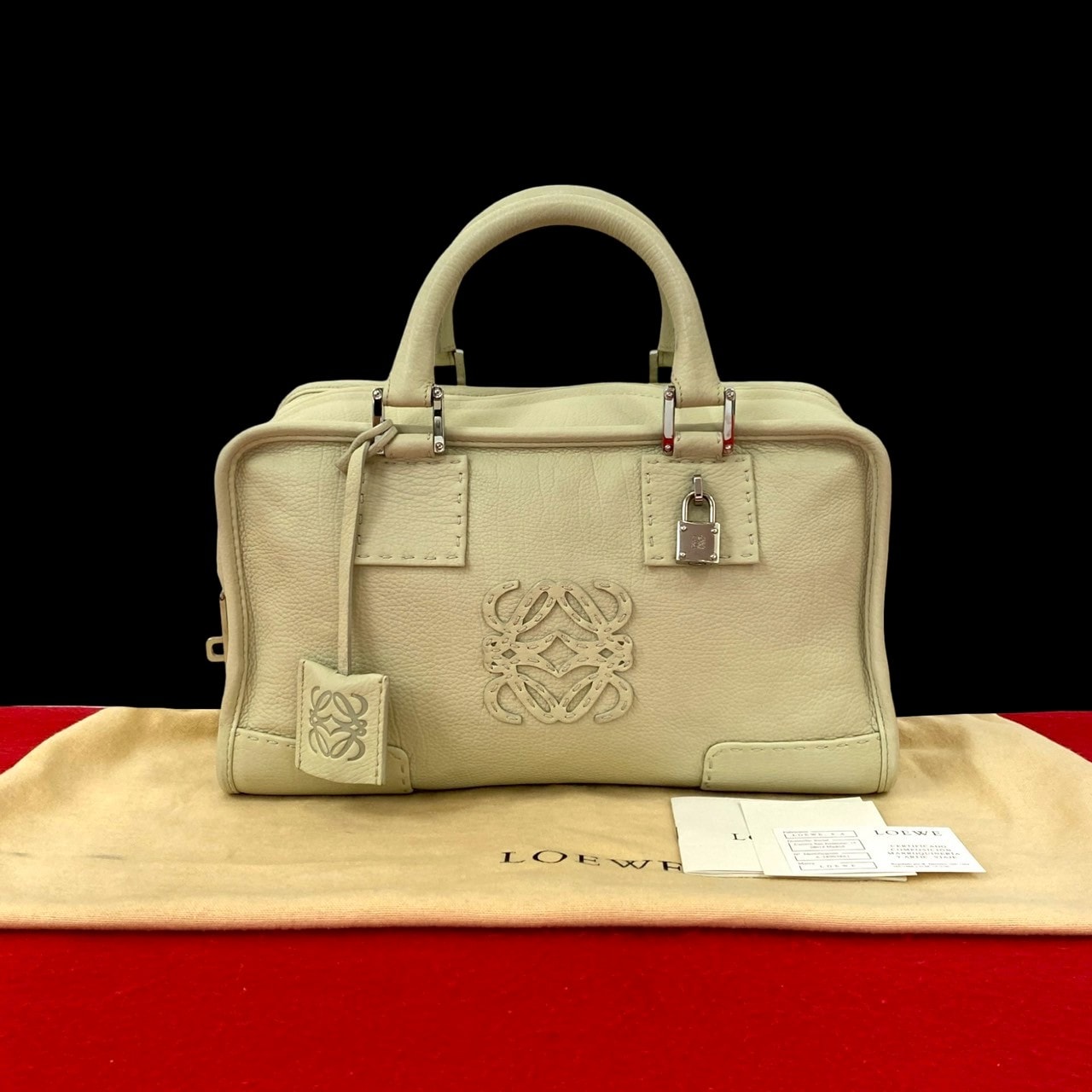 LOEWE ロエベ アマソナ 28 レザー ハンドバッグ グリーン
 21234