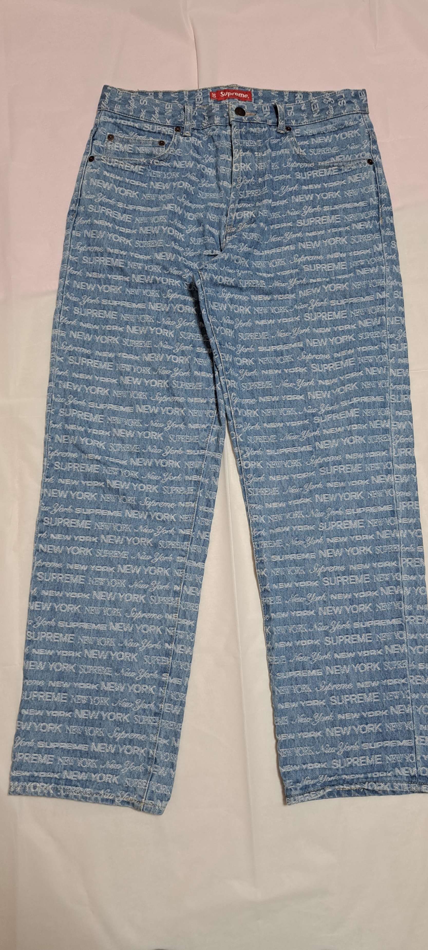 Supreme Multi Type Jacquard Regular Jean "Blue"