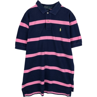 古着 ラルフローレン Ralph Lauren POLO by Ralph Lauren 半袖 ボーダー ポロシャツ メンズL相当/eaa633496