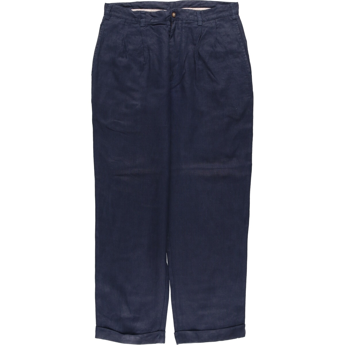 古着 ブルックスブラザーズ Brooks Brothers Est.1818 ツータック リネンパンツ スラックス メンズw33相当/eaa585446