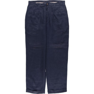 古着 ブルックスブラザーズ Brooks Brothers Est.1818 ツータック リネンパンツ スラックス メンズw33相当/eaa585446