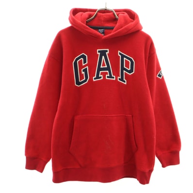 GAP ギャップ 長袖 フリース パーカー XL レッド