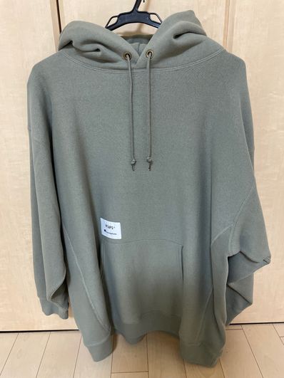 Wtaps ACADEMY / HOODED / COTTON. CHAMPION. REVERSE WEAVE "Olive Drab"(672)