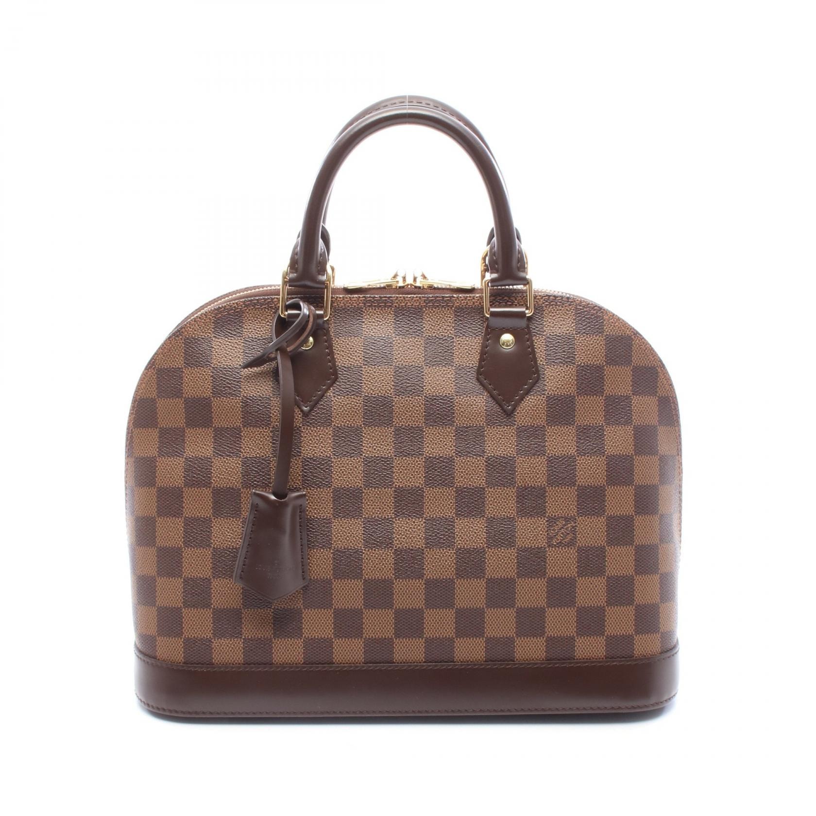ルイ・ヴィトン LOUIS VUITTON アルマPM ダミエエベヌ ハンドバッグ バッグ PVCコーティングキャンバス レザー ダミエ エベヌ レディース ブラウン系 N53151 【中古】