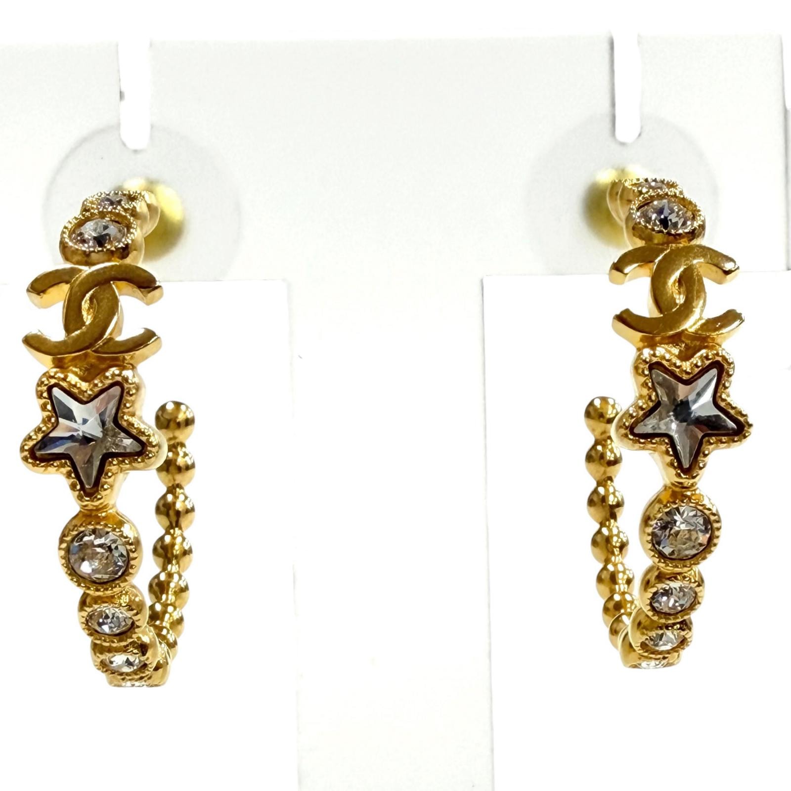 美品 シャネル ピアス ゴールド レディース A24K ABE551