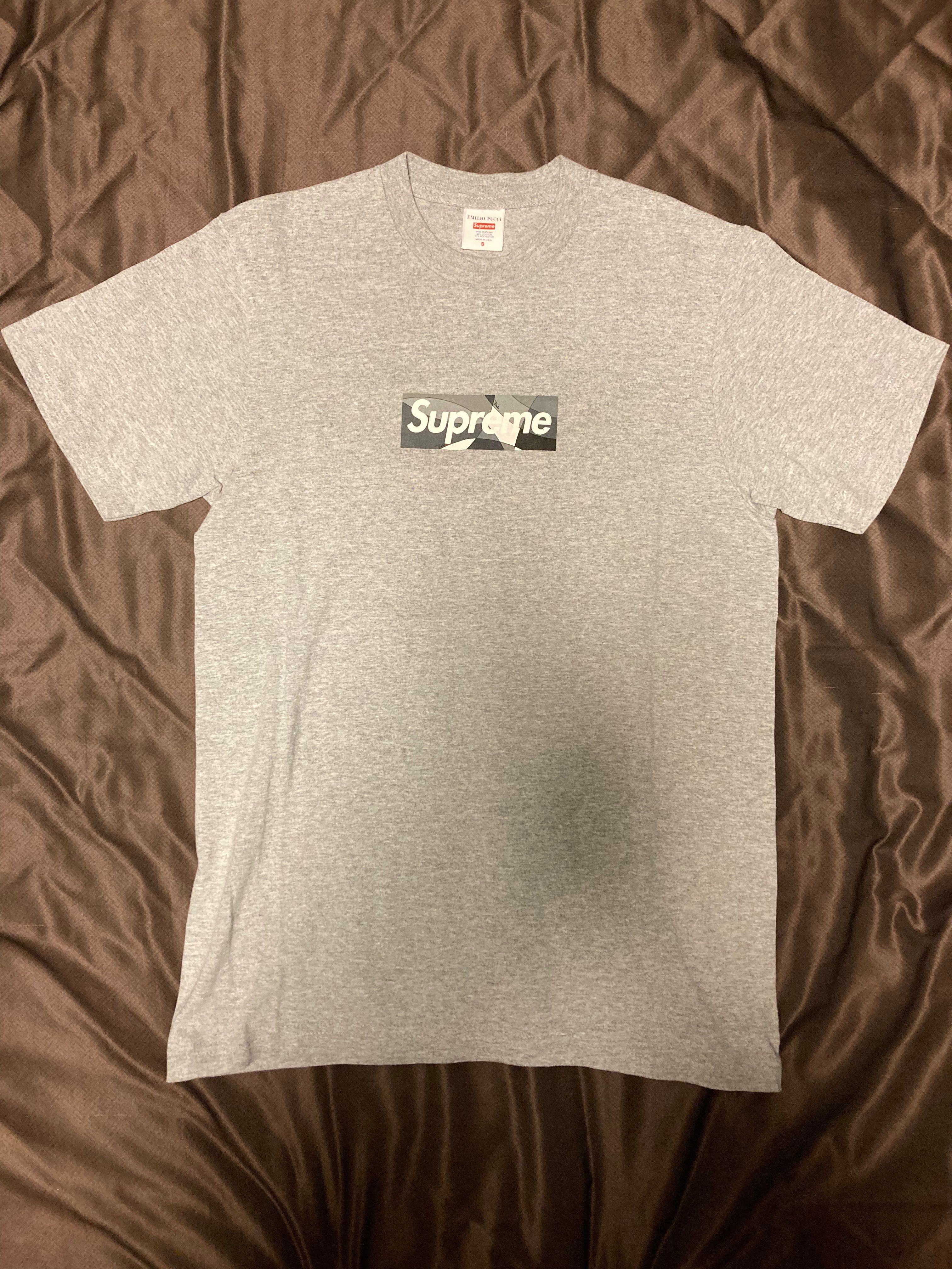 Supreme / Emilio Pucci® Box Logo Tee "Grey/Black"