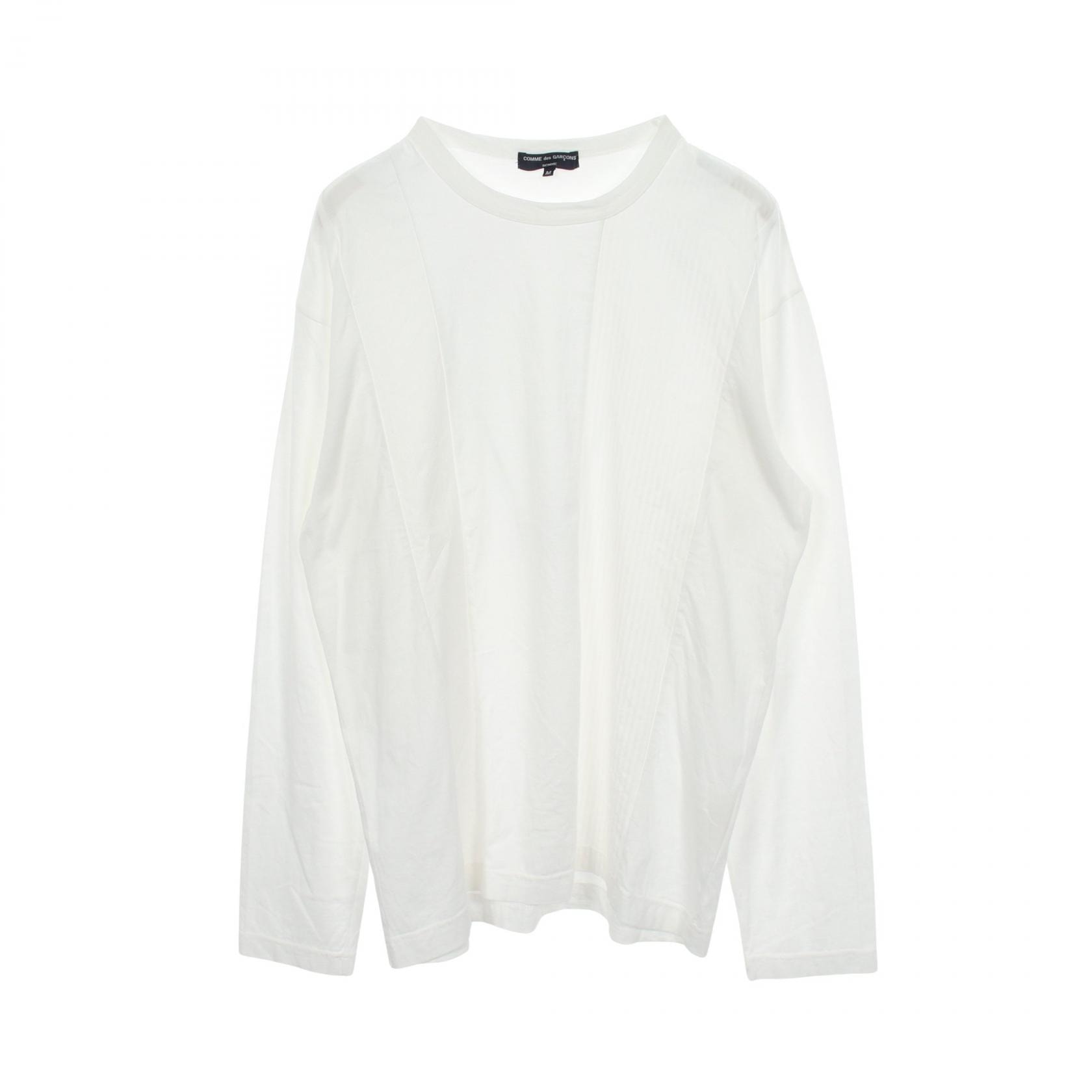 コムデギャルソンオム COMME des GARCONS HOMME 切替 長袖Tシャツ 衣料品 トップス コットン レディース ホワイト系 【中古】