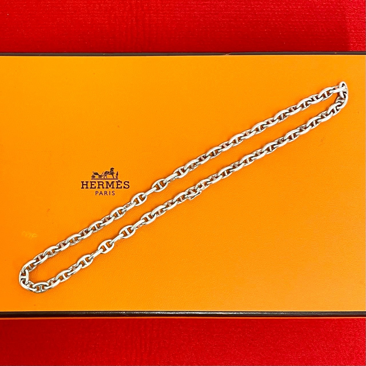 HERMES エルメス シェーヌダンクル TPM ネックレス 60S シルバー800 ネックレス シルバー
mf1-2