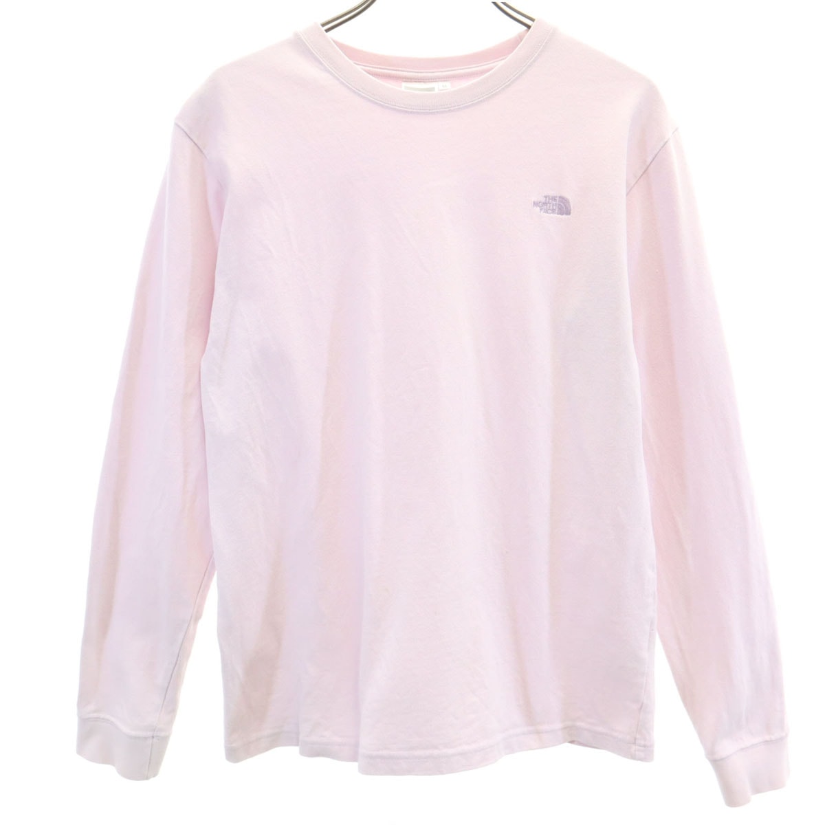 THE NORTH FACE ノースフェイス 長袖 ヌプシ コットン Tシャツ M パープルピンク NTW82135 アウトドア
