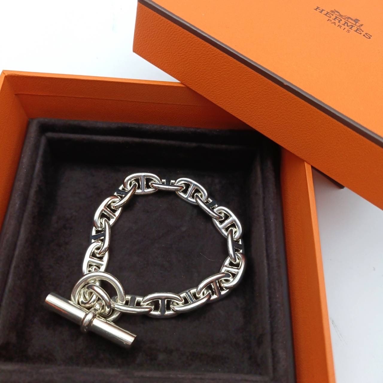 Hermes Chaine D'ancre MM Bracelet "Silver"