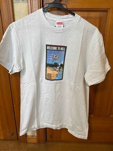 Supreme x Toy Machine Welcome To Hell Tee "White"