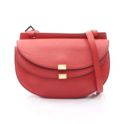 クロエ Chloe ジョージア ショルダーバッグ バッグ レザー レディース レッド系 【中古】
