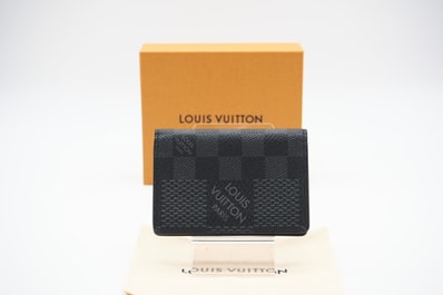 極美品 LOUIS VUITTON ルイ・ヴィトン グラフィット オーガナイザードゥポッシュ N60431 カードケース ブラック コーティングキャンバス メンズ