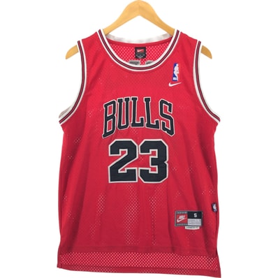 古着 ~00年代 ナイキ NIKE TEAM NBA CHICAGO BULLS シカゴブルズ メッシュ ゲームシャツ レプリカユニフォーム メンズS相当/eaa546556