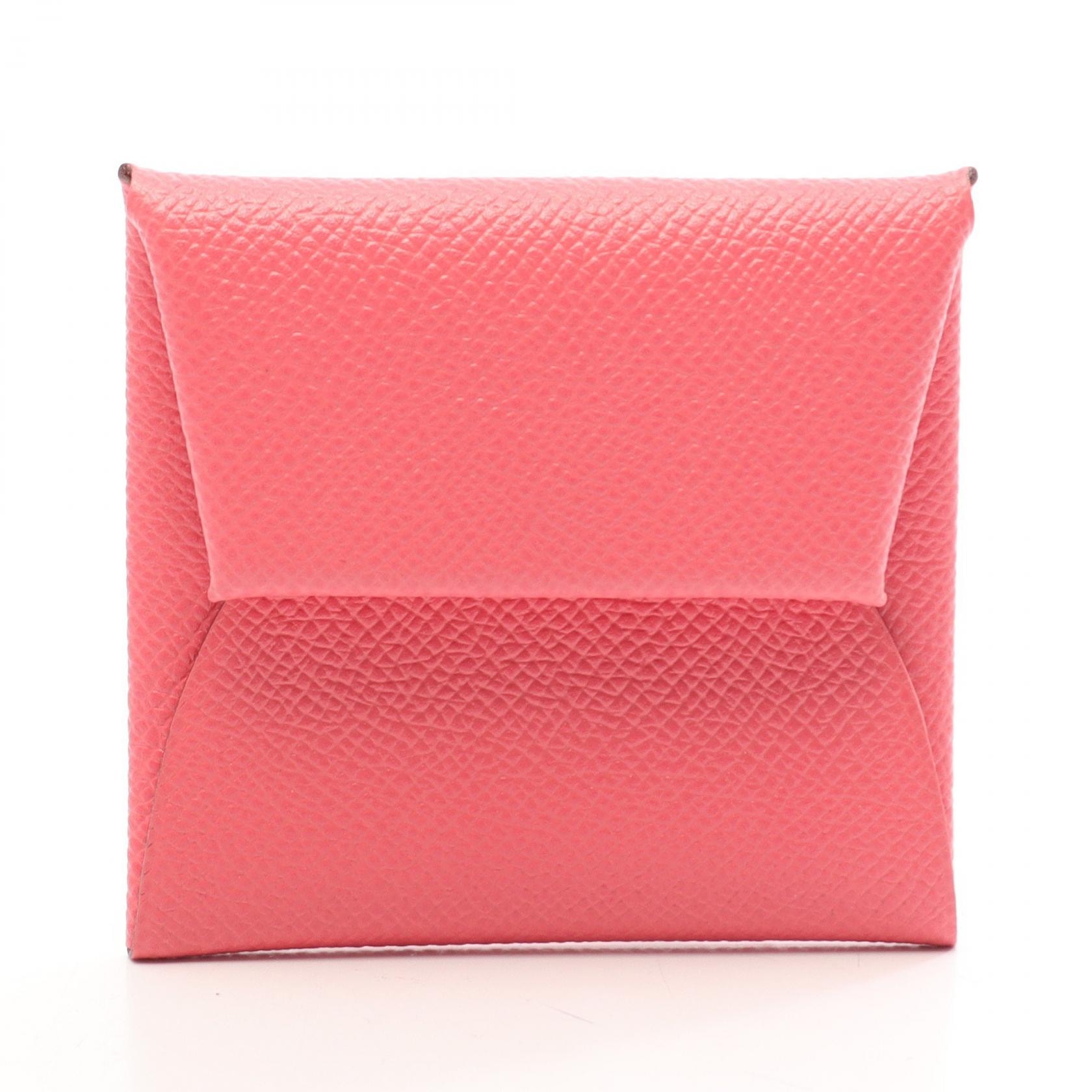 エルメス HERMES バスティア ローズアザレ コインケース 財布 ヴォーエプソン ヴォーエプソン ピンク T刻印(2015年製造) レディース ピンク系 【中古】