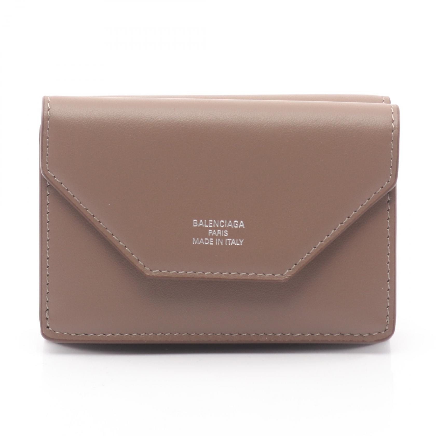 バレンシアガ BALENCIAGA Envelope ミニ ウォレット 三つ折り財布 財布 レザー レディース グレー系 7367302AABX2929 【新品】