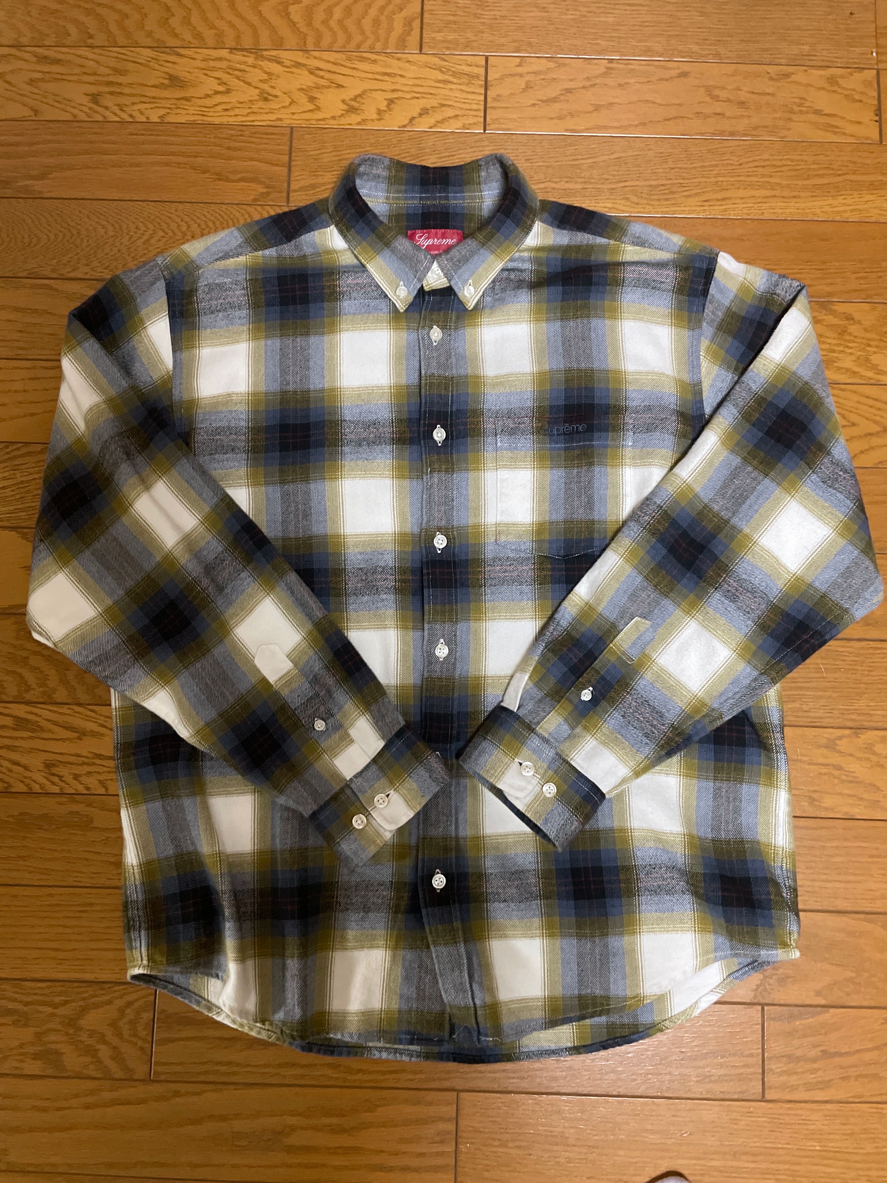 Supreme Brushed Plaid Flannel Shirt "Natural"