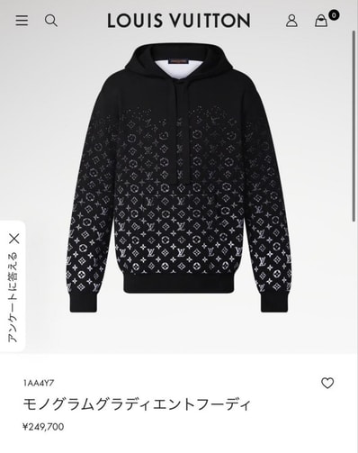 Louis Vuitton Monogram Gradient Hoodie "Black"