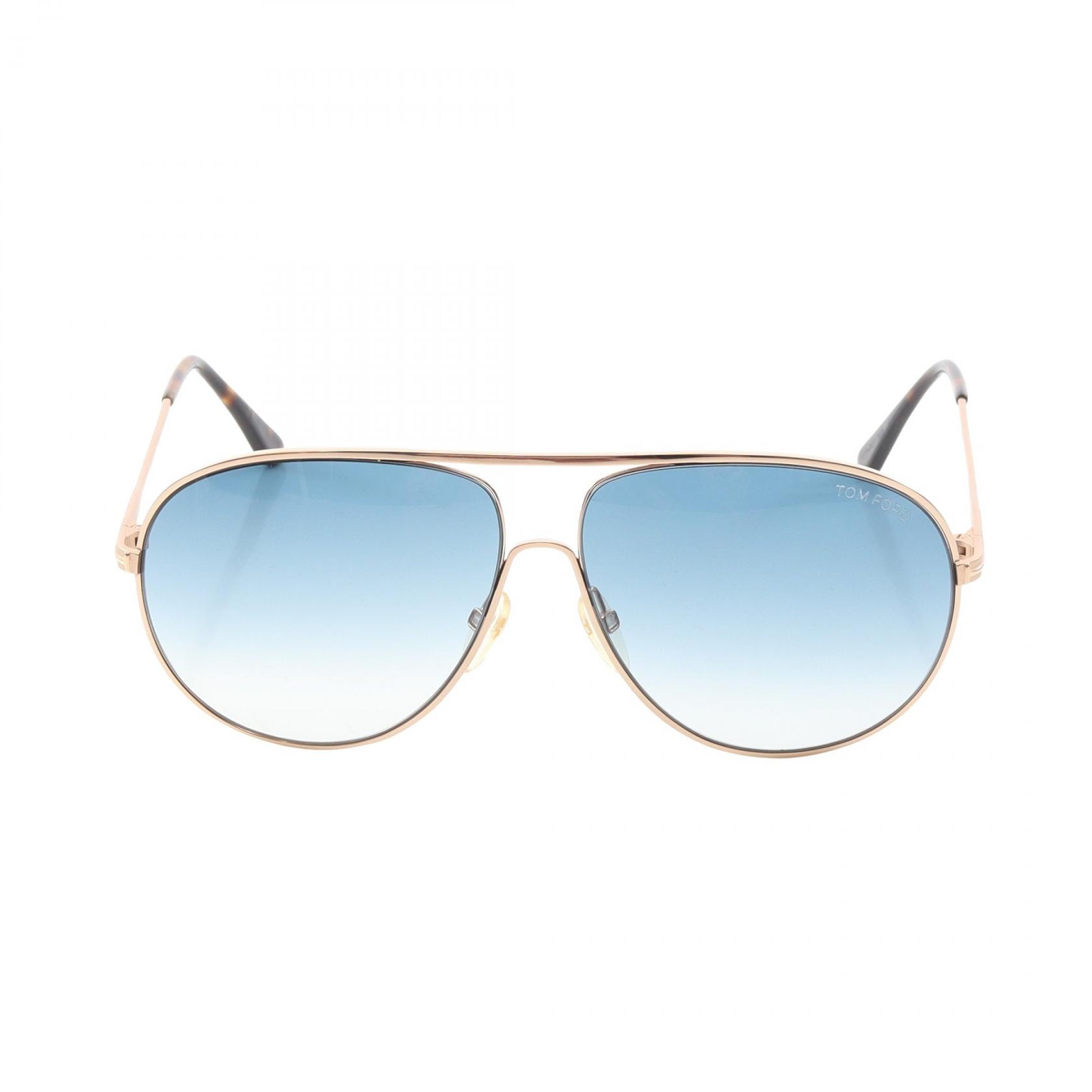 トムフォード TOM FORD Cliff ティアドロップ グラデーションレンズ べっ甲柄 サングラス 衣料品 GP / プラスチック メンズ ゴールド系 / ブラウン系 / ブルー系 【中古】