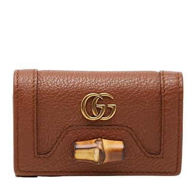 グッチ バンブー GGマーモント 6連 キーケース 658636 ブラウン レザー レディース GUCCI 【中古】