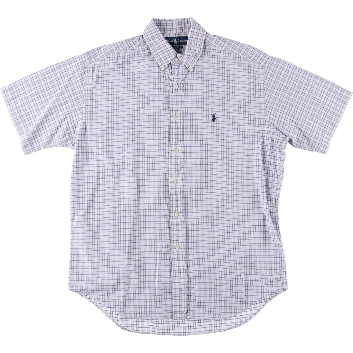 古着 ラルフローレン Ralph Lauren BLAKE 半袖 ボタンダウン チェックシャツ メンズM相当/eaa532295