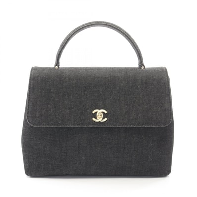 シャネル CHANEL ココマーク ハンドバッグ バッグ デニム レディース ブラック系 【中古】