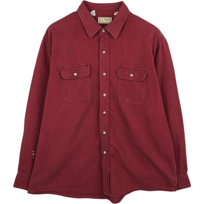 古着 ~90年代 エルエルビーン L.L.Bean 長袖 フランネルチェックシャツ USA製 メンズXL相当/eaa624787