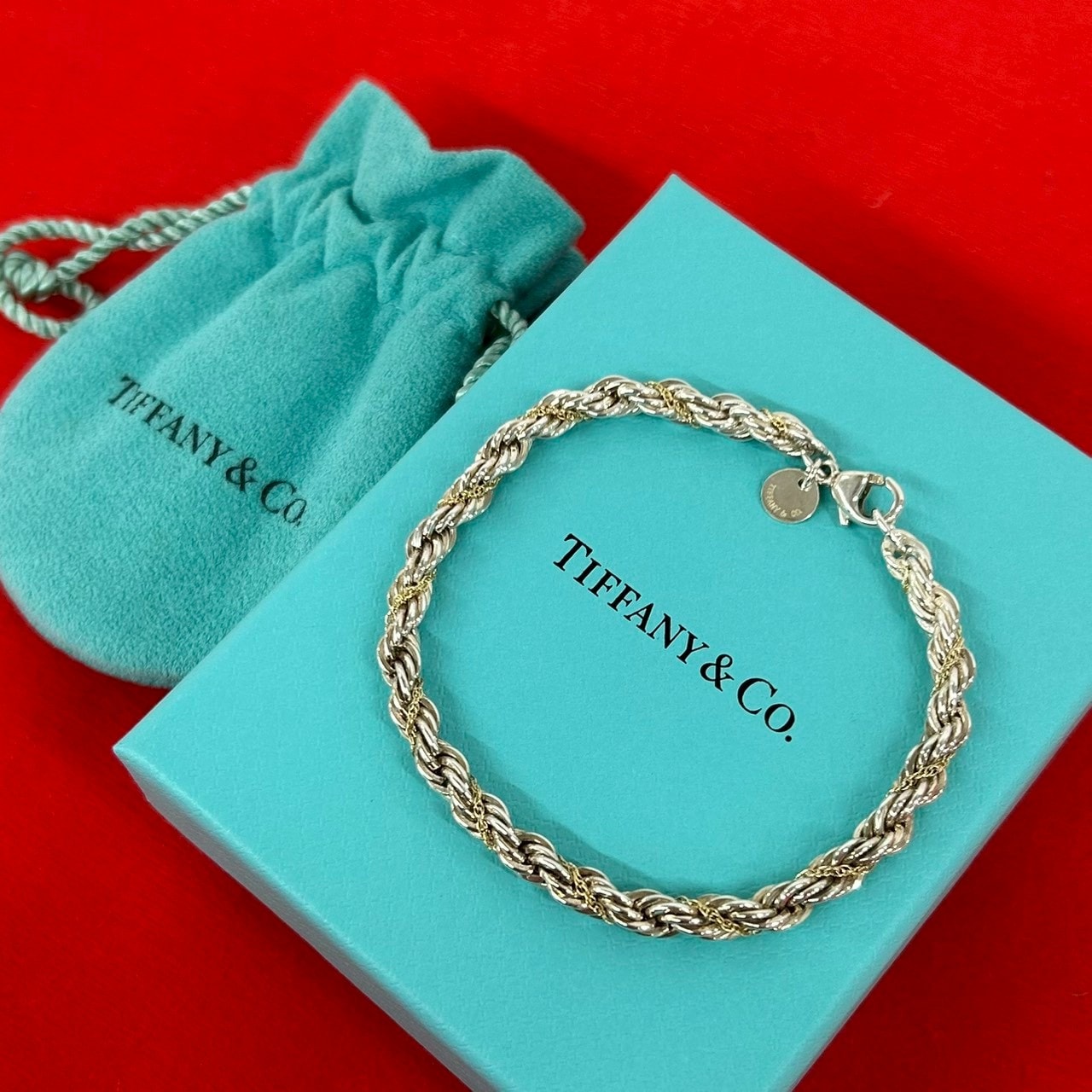 m1702/TIFFANY&Co. ティファニー ツイストロープ ブレスレット 