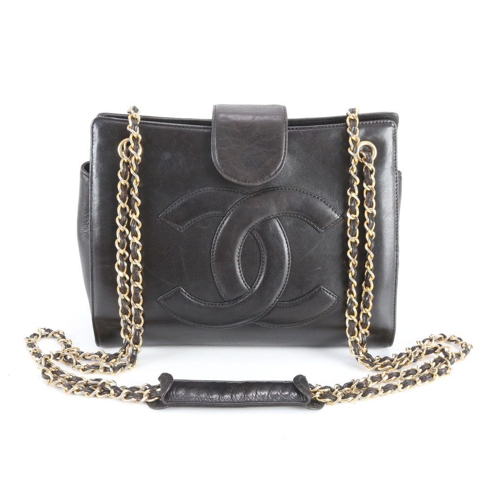 ■美品 シャネル ラムスキン レザーショルダーバッグ