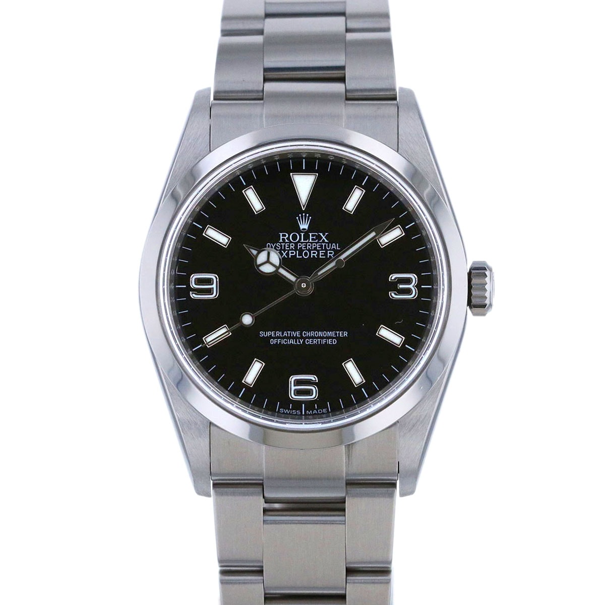 ROLEX ロレックス 自動巻き エクスプローラー1 腕時計 114270 ステンレススチール ブラック シルバー  メンズ【中古】