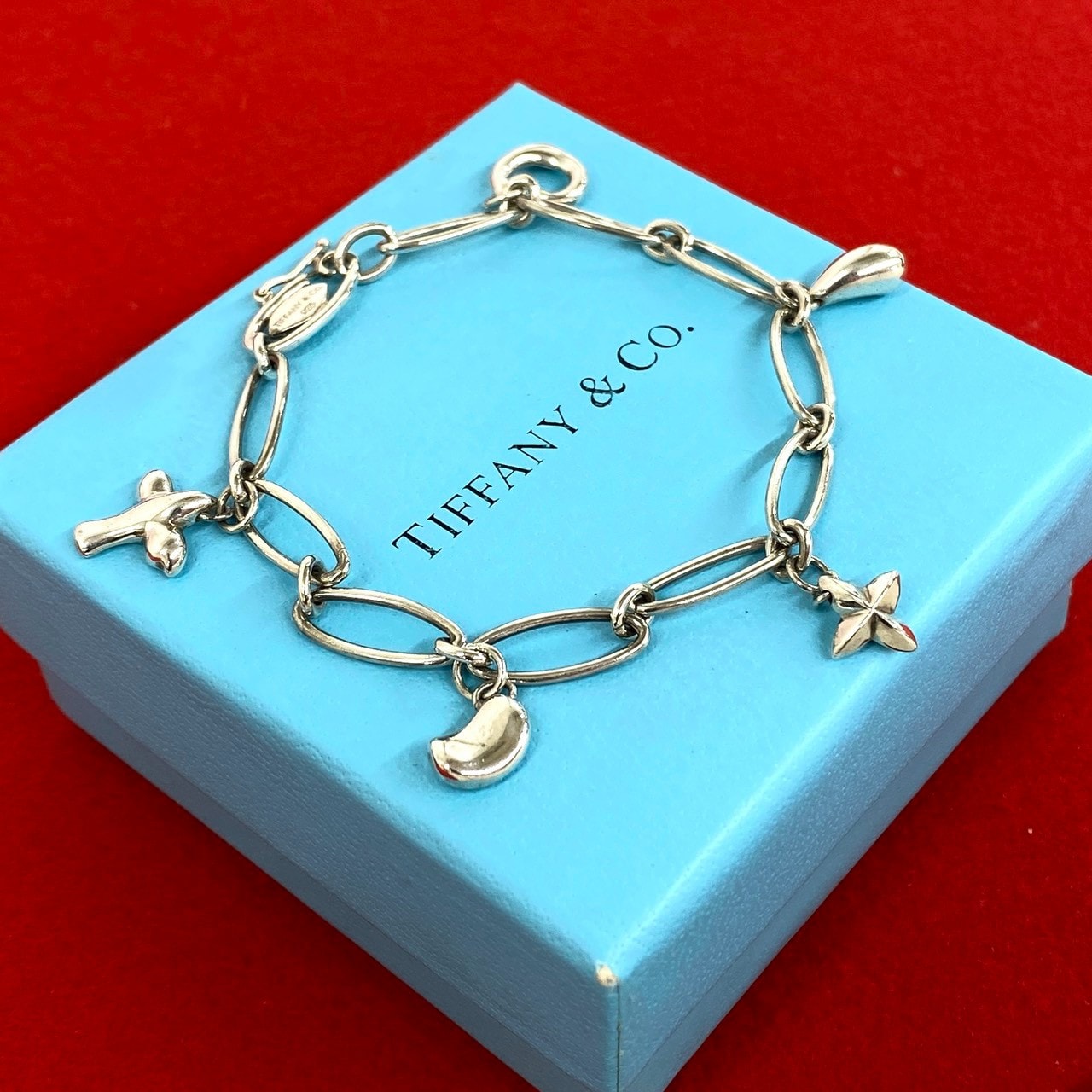 TIFFANY&Co. ティファニー 5チャーム ブレスレット シルバー925 ブレスレット シルバー
 80677