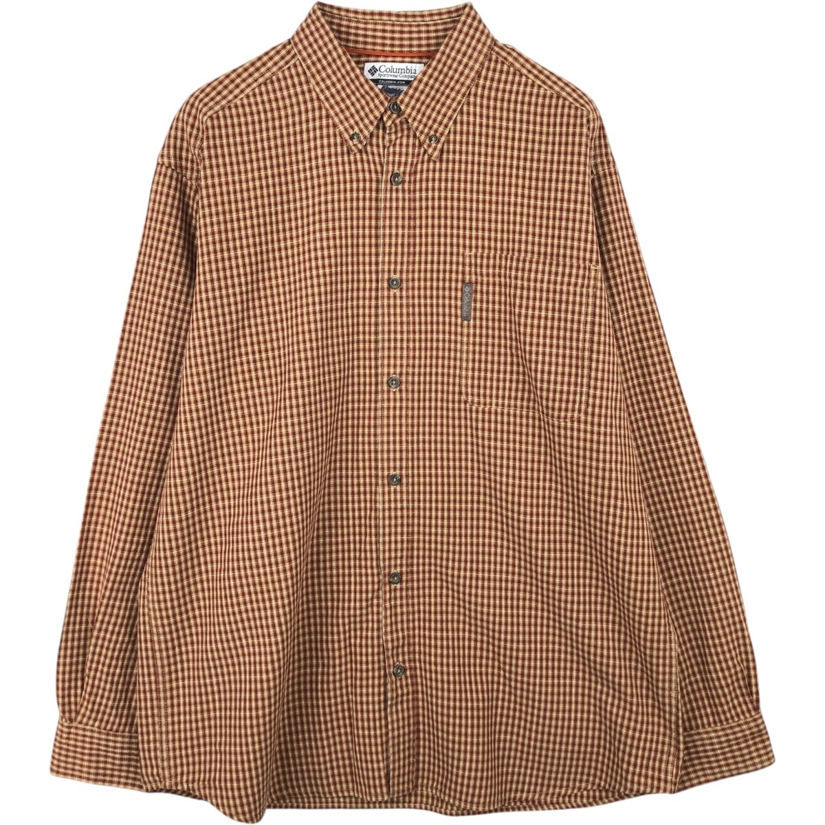 古着 00年代 コロンビア Columbia 長袖 ボタンダウンチェックシャツ メンズL相当/eaa622275