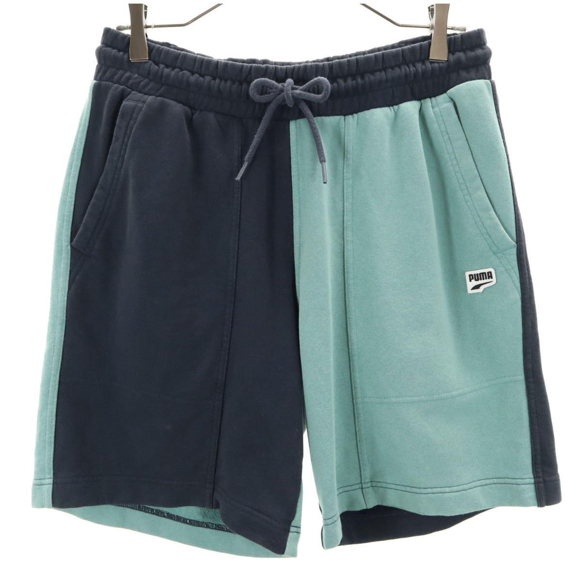 PUMA プーマ バイカラー スウェットショートパンツ M チャコール
