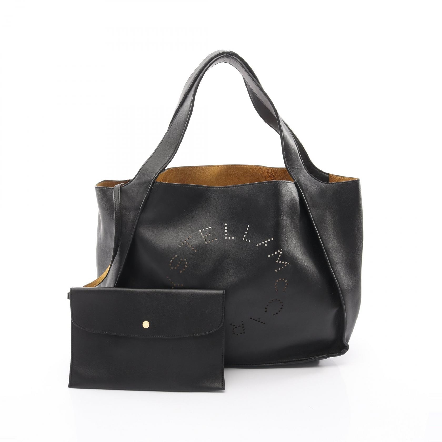 ステラマッカートニー Stella McCartney ステラロゴ トートバッグ バッグ フェイクレザー レディース ブラック系 502793 【中古】