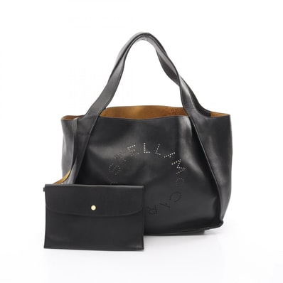 ステラマッカートニー Stella McCartney ステラロゴ トートバッグ バッグ フェイクレザー レディース ブラック系 502793 【中古】