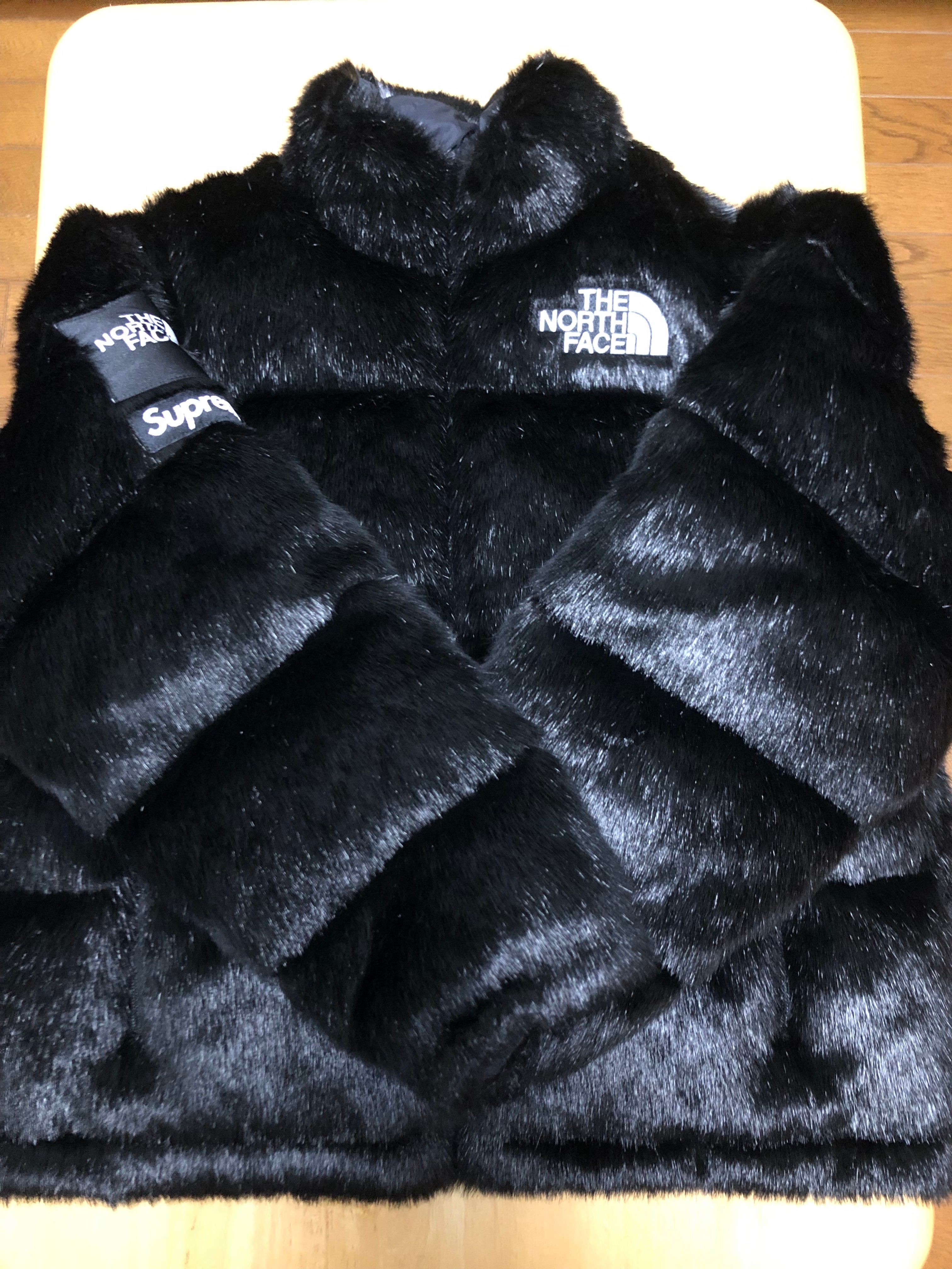 Supreme x The North Face Faux Fur Nuptse Jacket "Black"