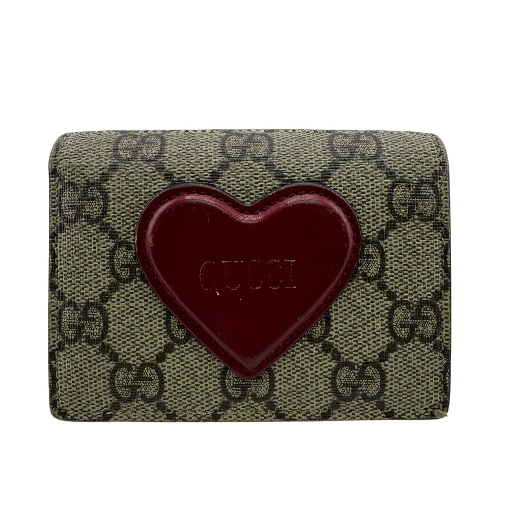 C (やや傷や汚れあり)】グッチ GUCCI 二つ折り財布 GGスプリーム ロゴ